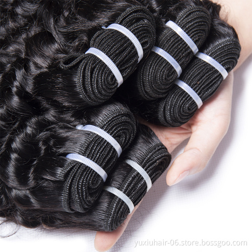 Brazilian Curly Hair Bundles with Closure Brazilian Virgin Hair 3Bundles with Middle Part Baby Hair Closure Natural Black